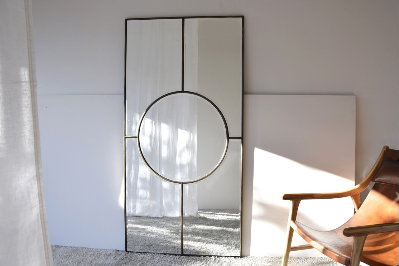 Espelho decorativo de piso círculo - Khalo Interiores